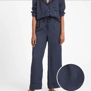 NWT Banana Republic Navy and Red/Pink Geo Print Pajama Pants XS
